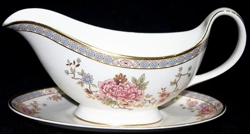 1960s Asian Modern Royal Doulton Gravy Boat - Canton Pattern - 5