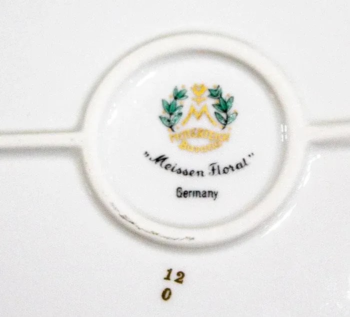 1960s Traditional Mitterteich China Meissen Floral Pattern - 5 Serving Pieces - 5
