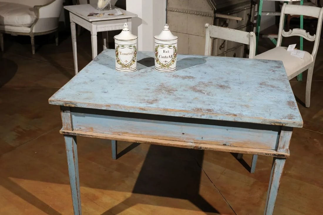 Late 18th Century French Directoire Lidded Apothecary Jars with Labels- a Pair - 4