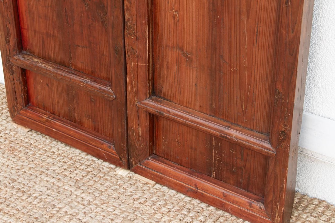 Monumental 103" Tall Chinese Lattice Door Screens, a Pair - 6