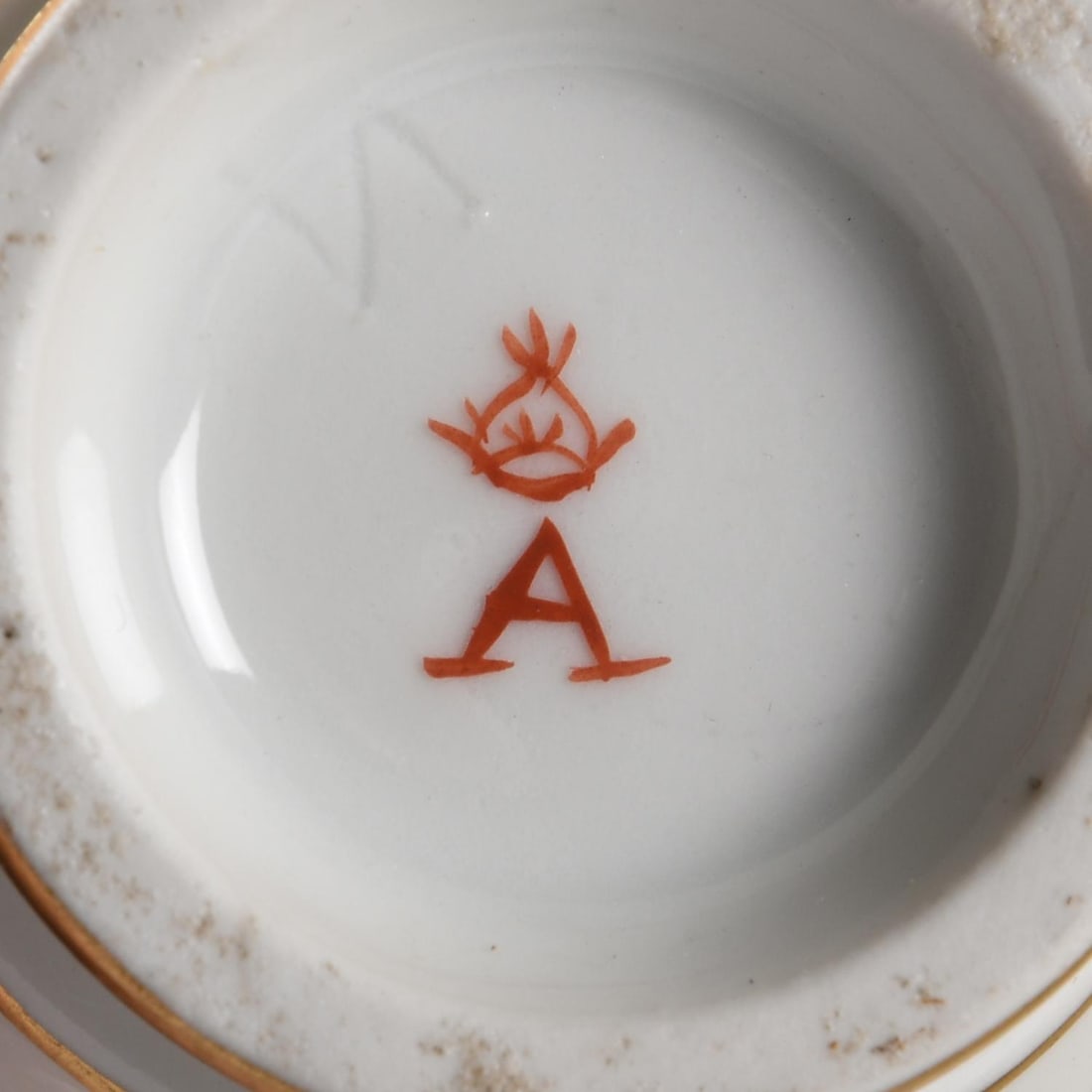 18th-Century French André-Marie Pot De Crème Set, Hand-Painted Paris Porcelain With Gilt & - 5