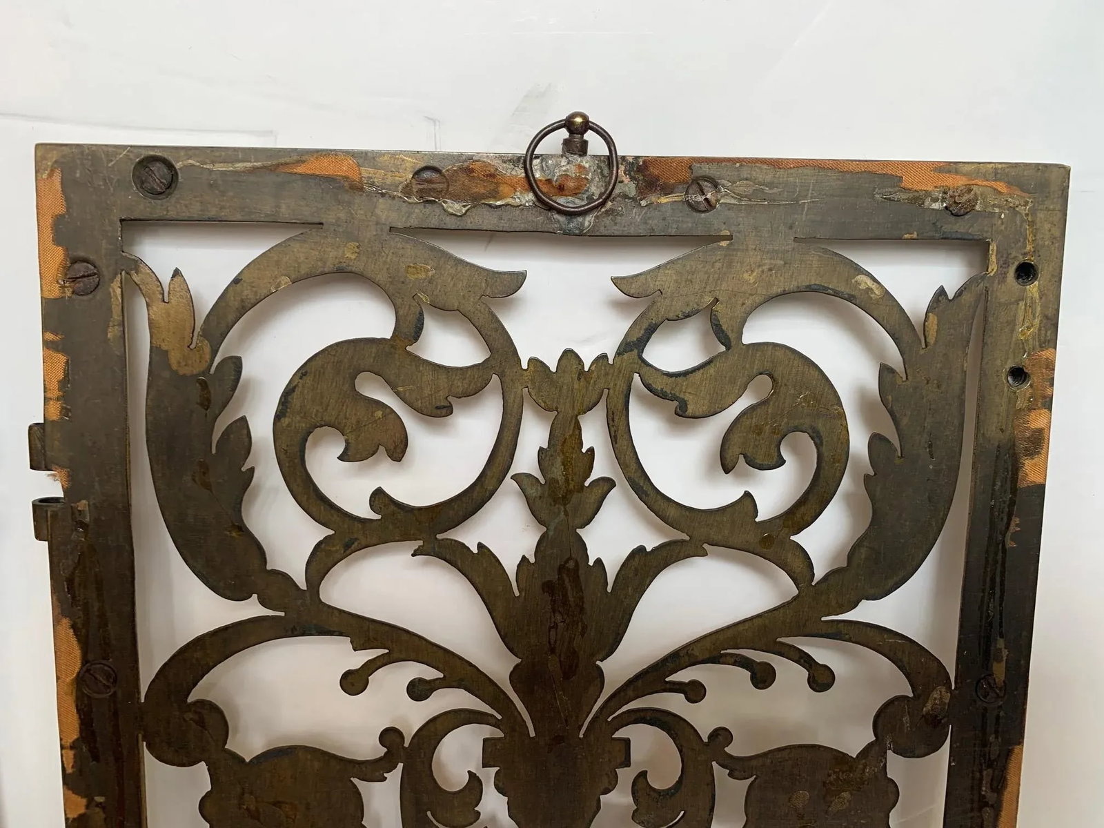 Vintage Pierced and Etched Brass Panels -A Pair - 10