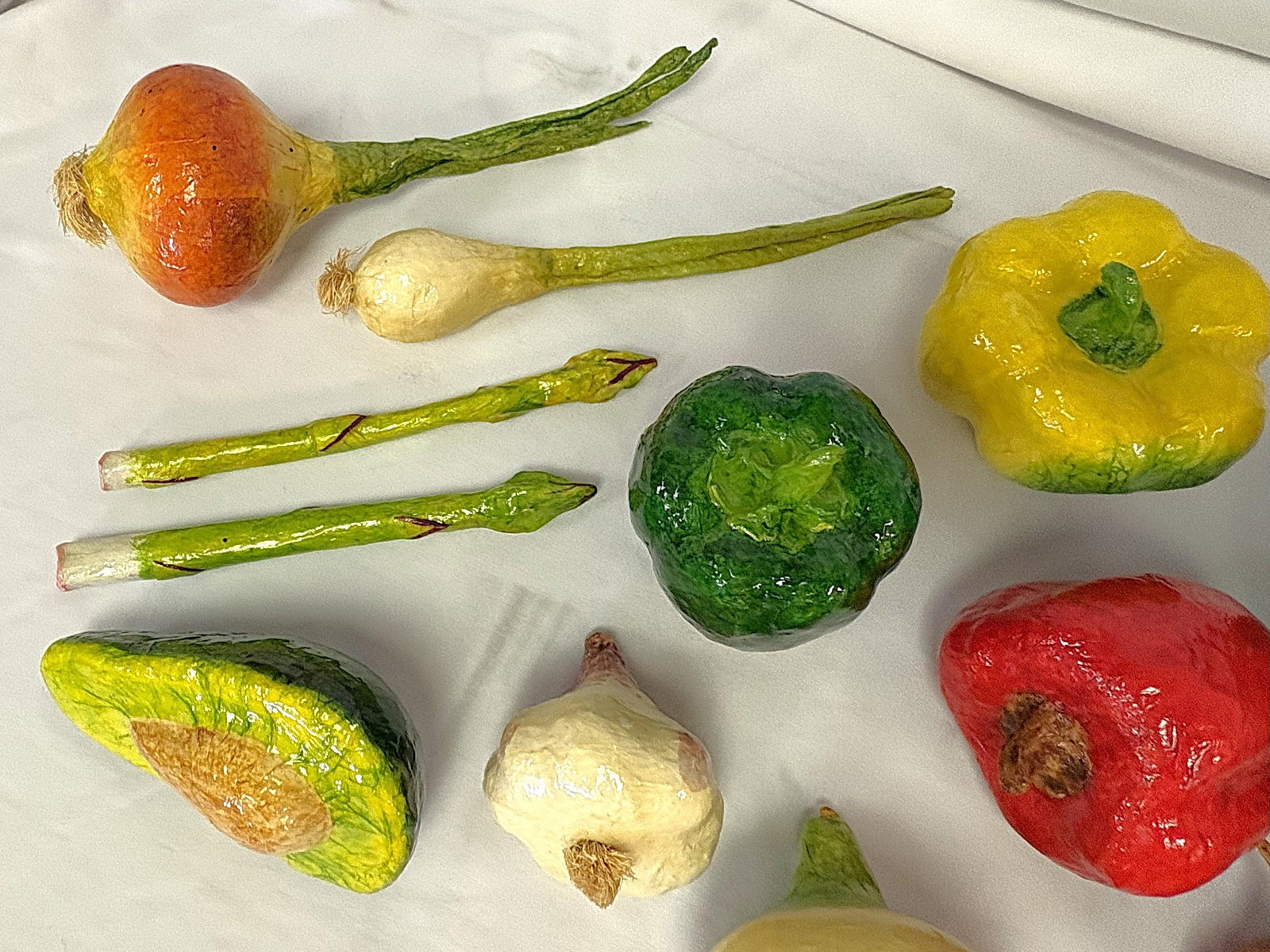 Vintage Realistic Hand Crafted Papier Mâché Fruits and Vegetables- Set of 25 - 10