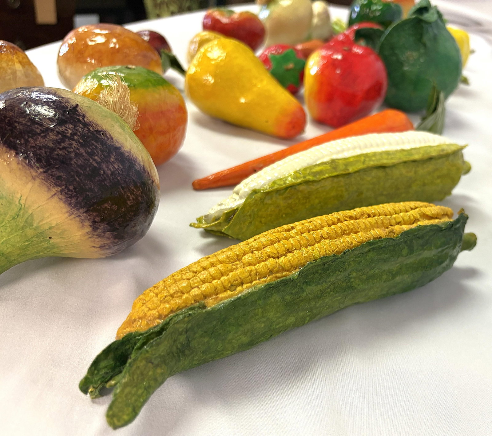Vintage Realistic Hand Crafted Papier Mâché Fruits and Vegetables- Set of 25 - 18