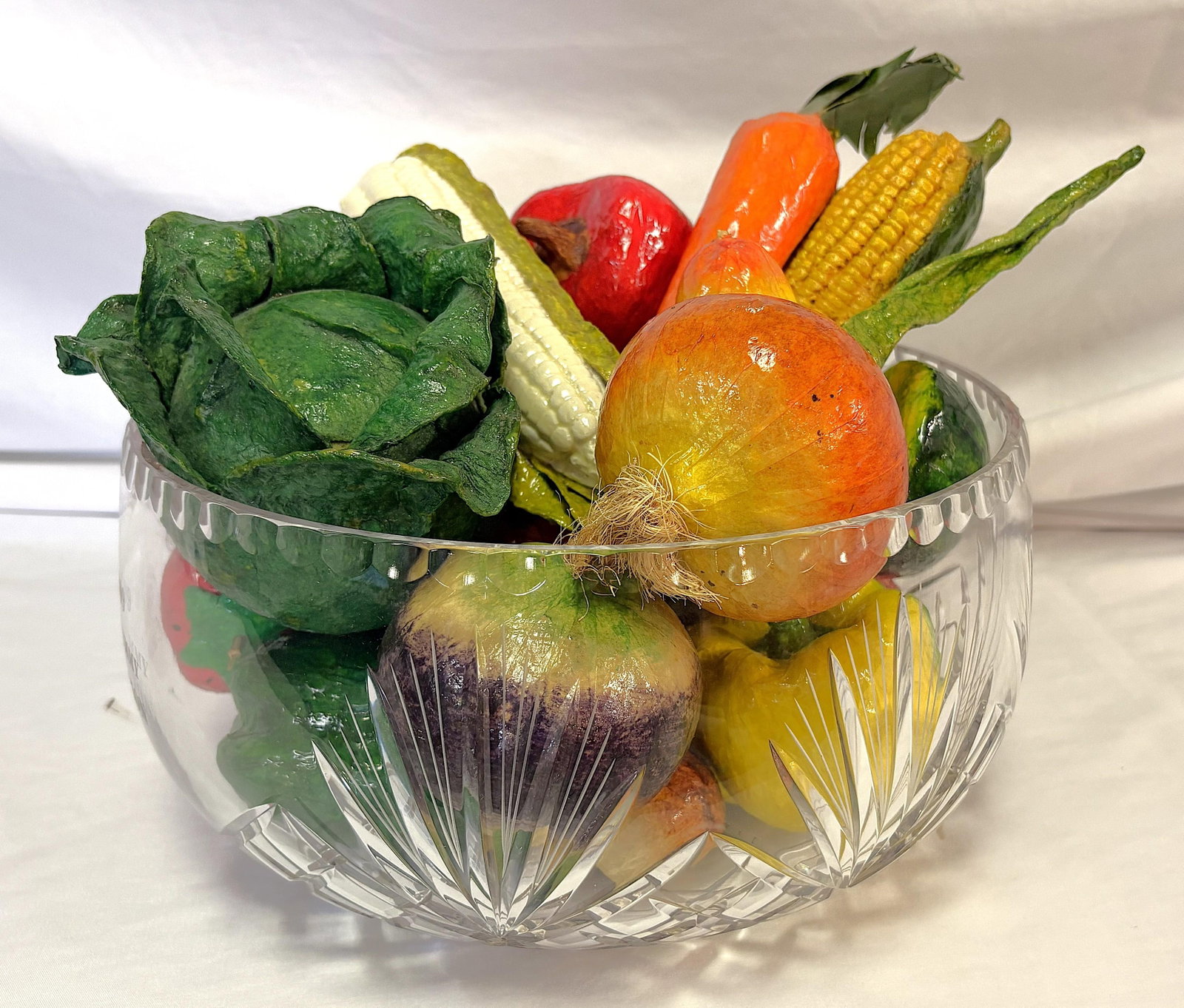 Vintage Realistic Hand Crafted Papier Mâché Fruits and Vegetables- Set of 25 - 3