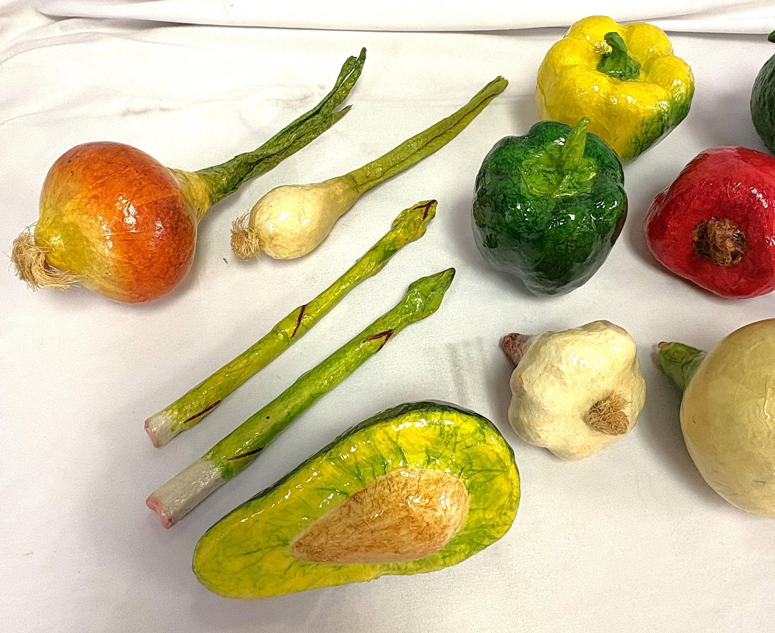 Vintage Realistic Hand Crafted Papier Mâché Fruits and Vegetables- Set of 25 - 6