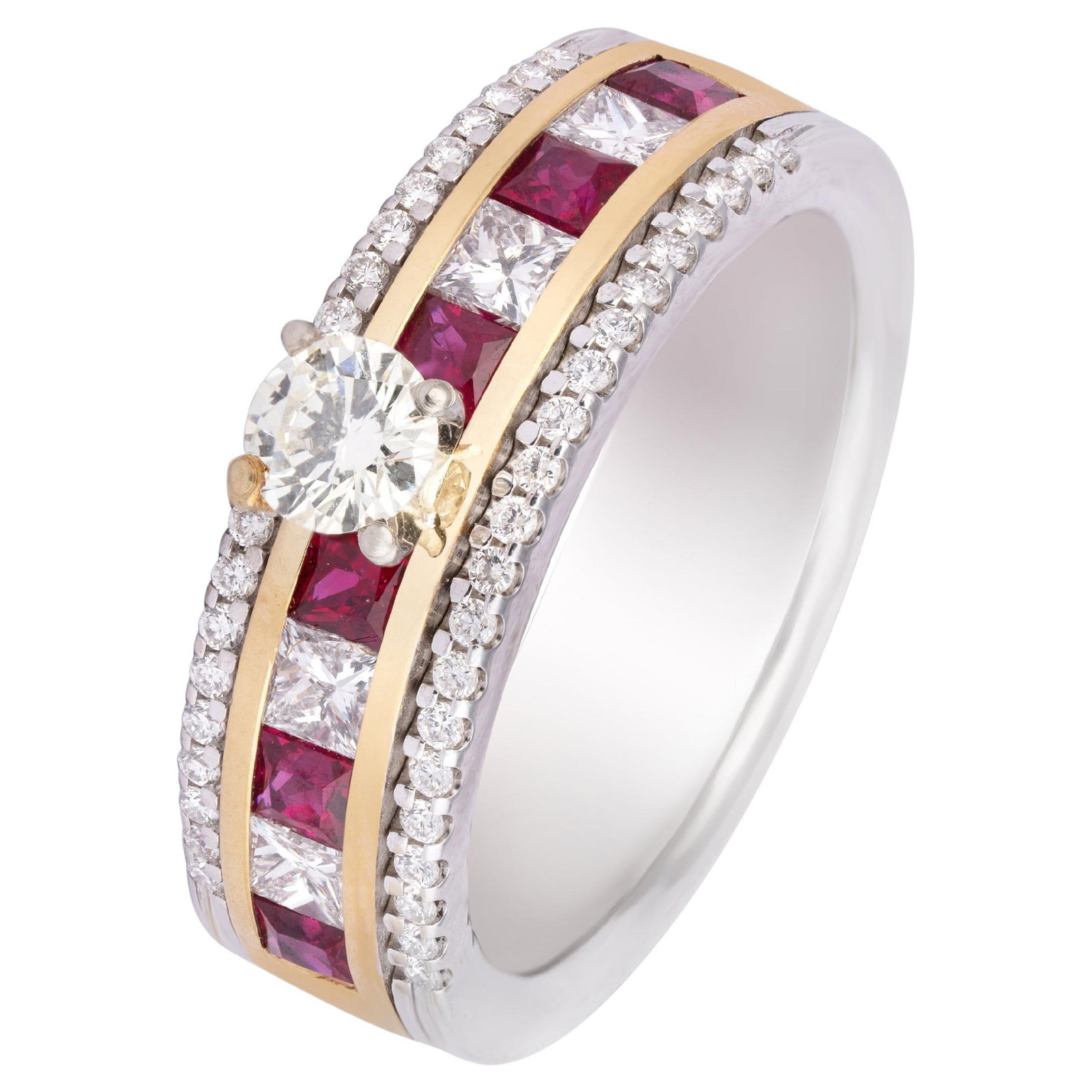 Diamond Ruby Ring in 18k gold - 2
