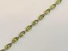 15 Carat Genuine Natural Peridot & Diamond Tennis Bracelet 14 Karat White Gold - 16