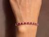 Natural ruby 9.75cts & diamond 0.43cts bracelet in 18k gold - 7