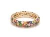 Natural 3.09 cts Rainbow sapphire ring in 18k gold - 2