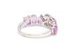 Natural 2.66 cts pink sapphire & 0.06 cts diamond S alphabet ring in 18k gold - 16