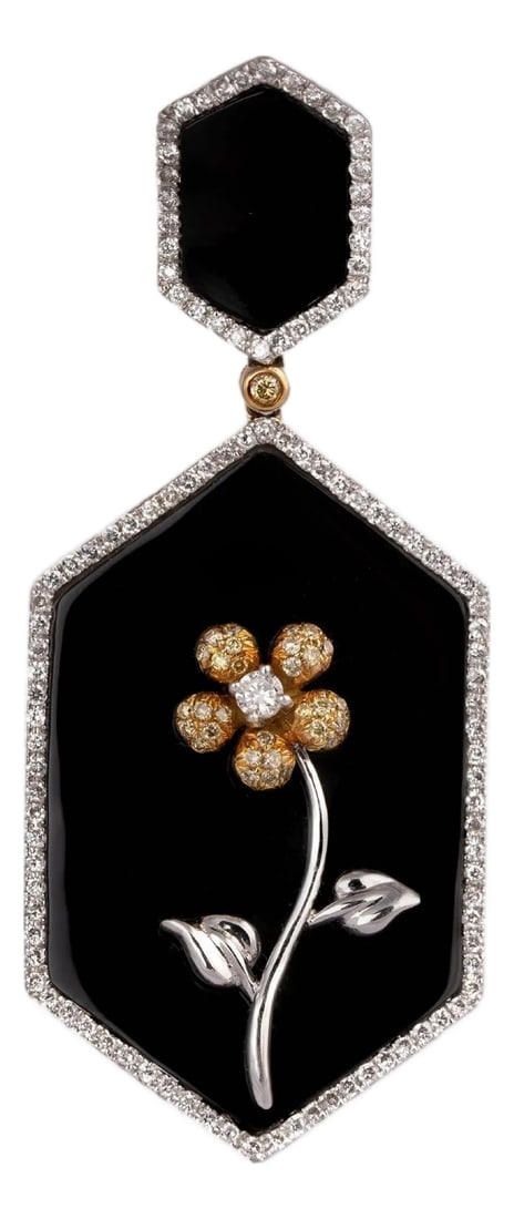 Diamond Onex Pendant in 18k gold: Diamond wt 0.58cts onex wt 15.78cts gold net wt 5.058gm(18k) Condition: Imperfections: No Imperfections Condition Notes: New Origin: United States Materials & Techniques: 18K White Gold, Diamond