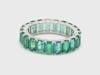 Natural 5.97 cts Zambian emerald band ring 14k gold - 2