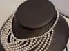 Fresh Water Multilayer Pearl Necklace Timeless Elegance Silver Clasp 18" Long - 16