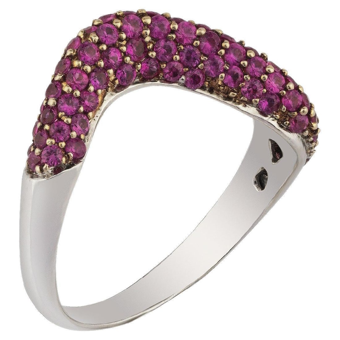 Natural Pink Sapphire Ring with 1.57 Carsts in 18k Gold - 2