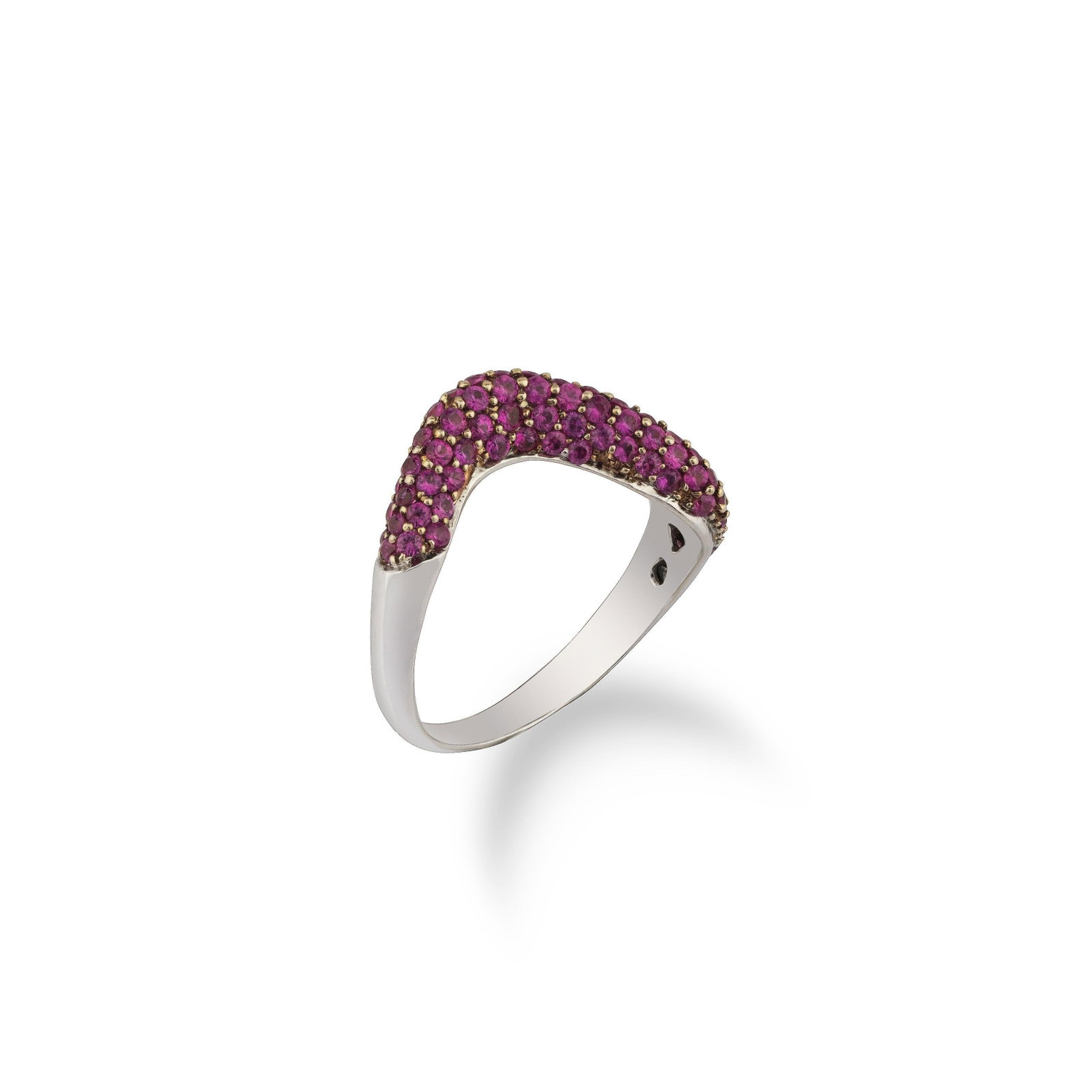 Natural Pink Sapphire Ring with 1.57 Carsts in 18k Gold - 6