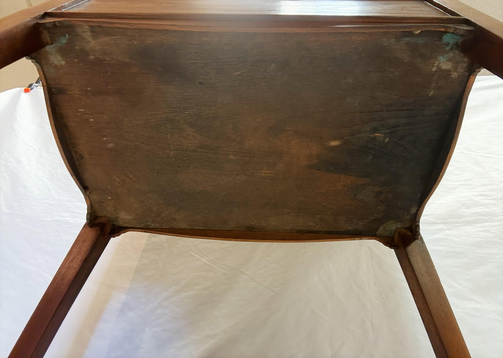 Antique Campaign Style Victorian Flip Top Desk/ Sewing Stand on Brass Casters - 10