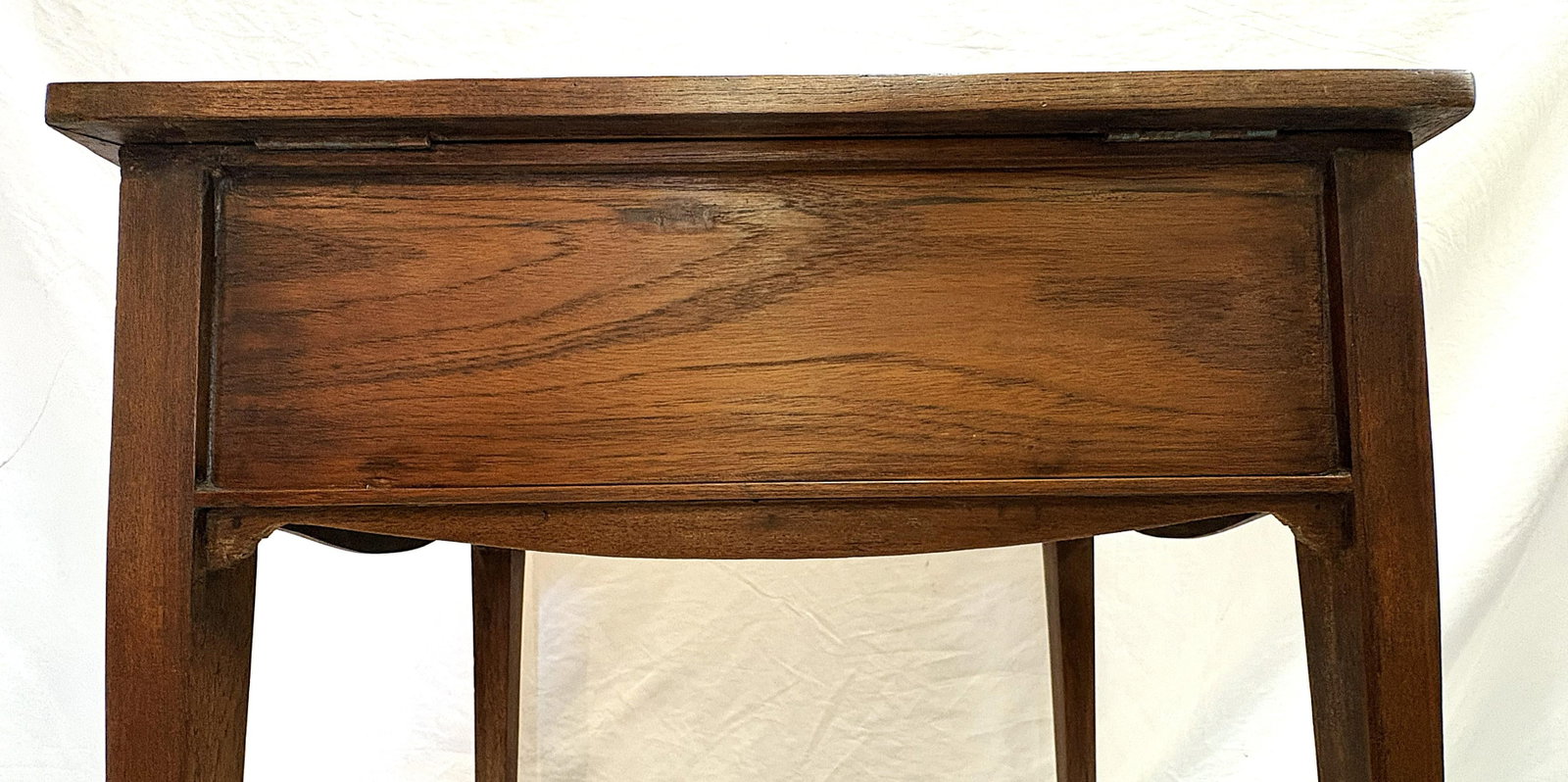 Antique Campaign Style Victorian Flip Top Desk/ Sewing Stand on Brass Casters - 16