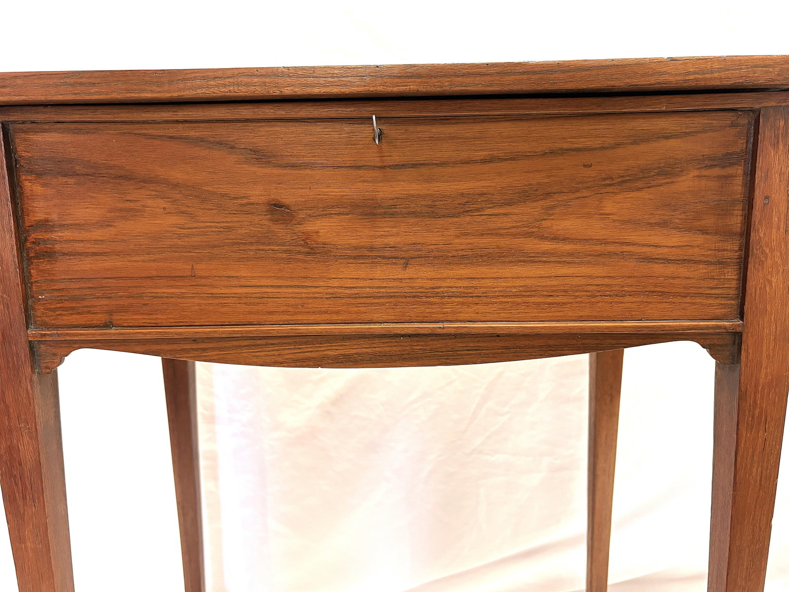 Antique Campaign Style Victorian Flip Top Desk/ Sewing Stand on Brass Casters - 6