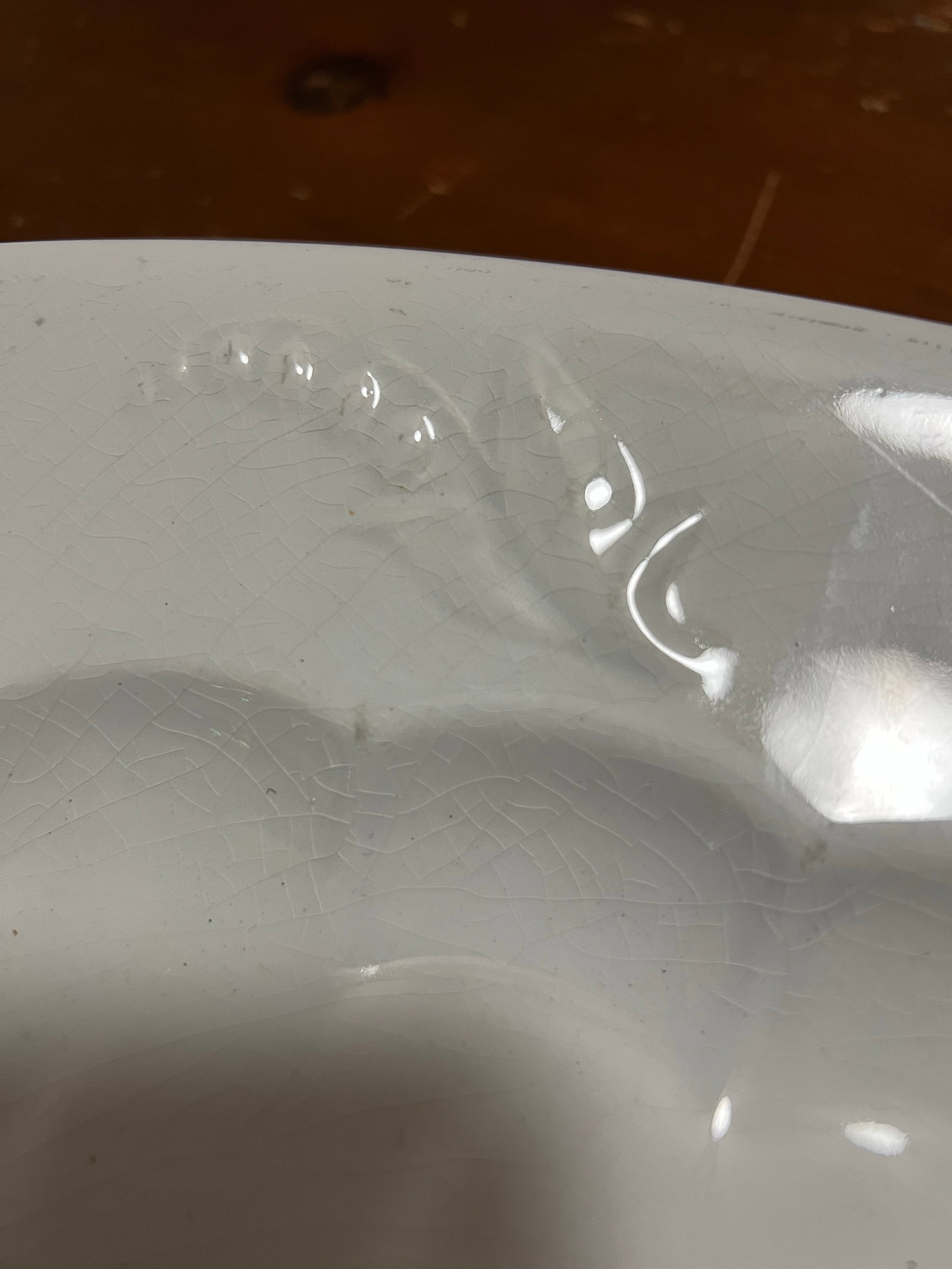 A Very Nice Large Sized Antique Staffordshire White Ironstone Oval Platter, 1850's - 10