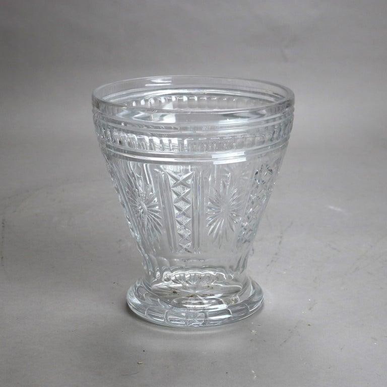 Antique Pressed Glass Crystal Ice Bucket by Shannon 20thC - 3