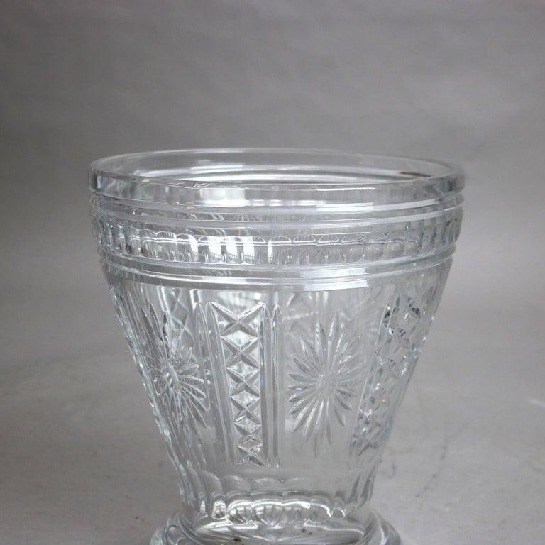 Antique Pressed Glass Crystal Ice Bucket by Shannon 20thC - 5