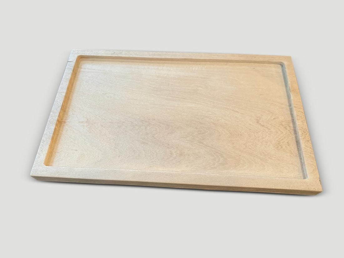 Andrianna Shamaris Minimalist St Barts Teak Wood Tray - 2