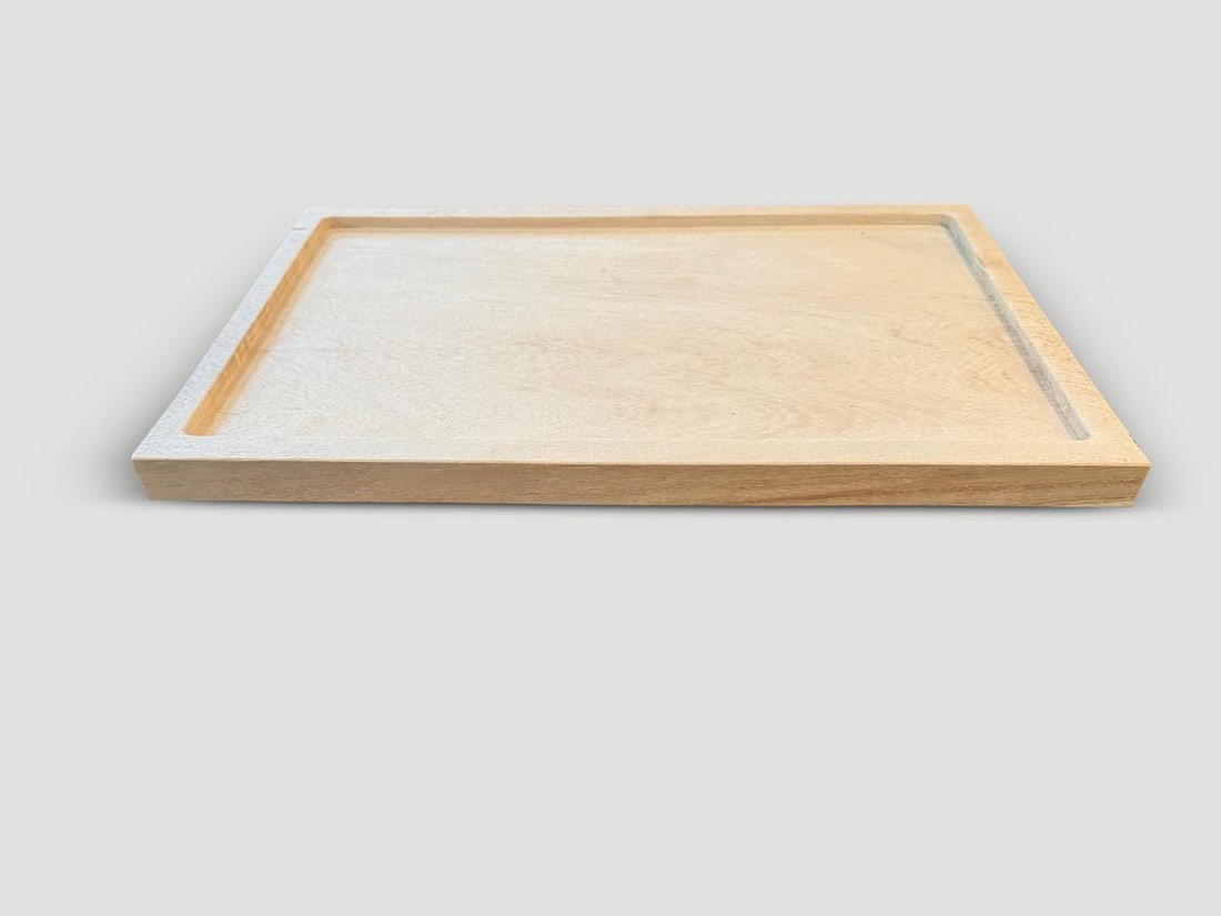 Andrianna Shamaris Minimalist St Barts Teak Wood Tray - 3