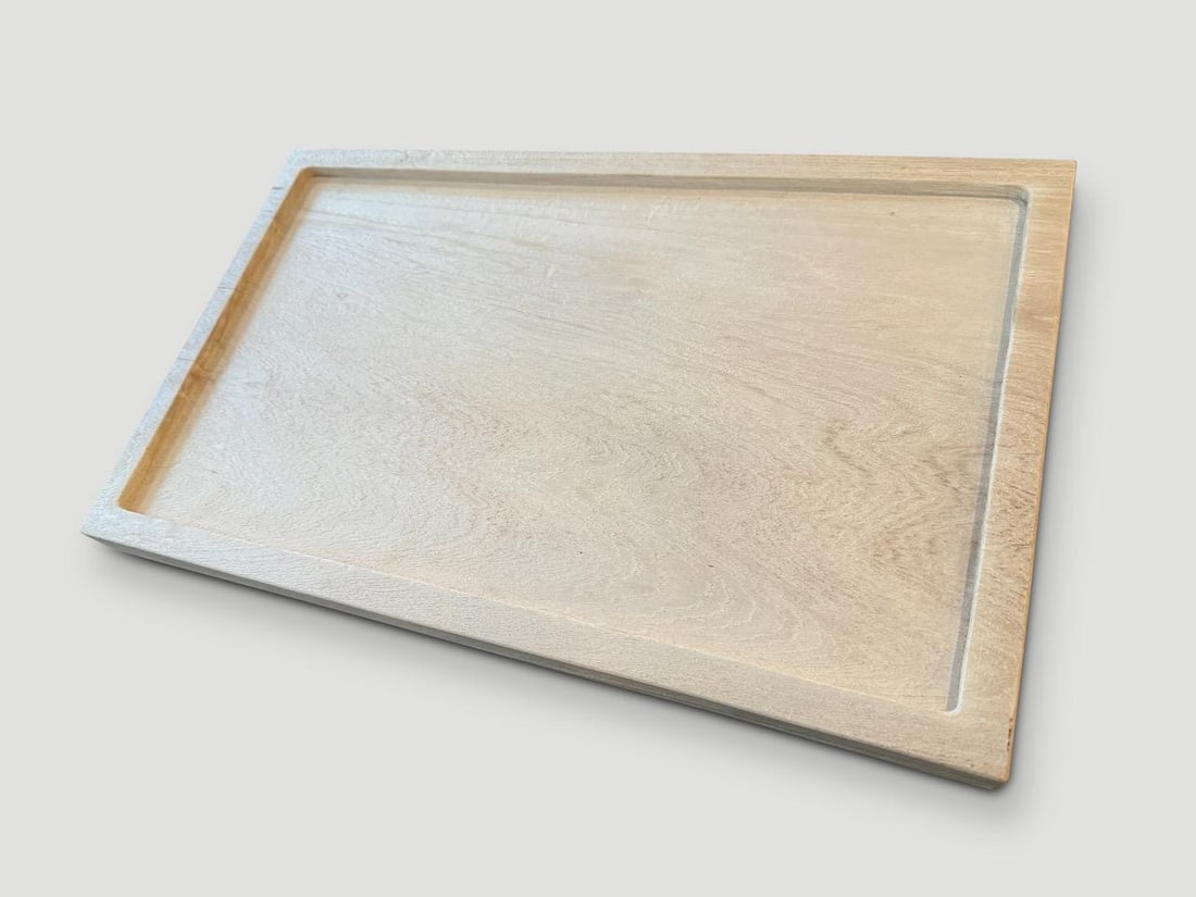 Andrianna Shamaris Minimalist St Barts Teak Wood Tray - 4