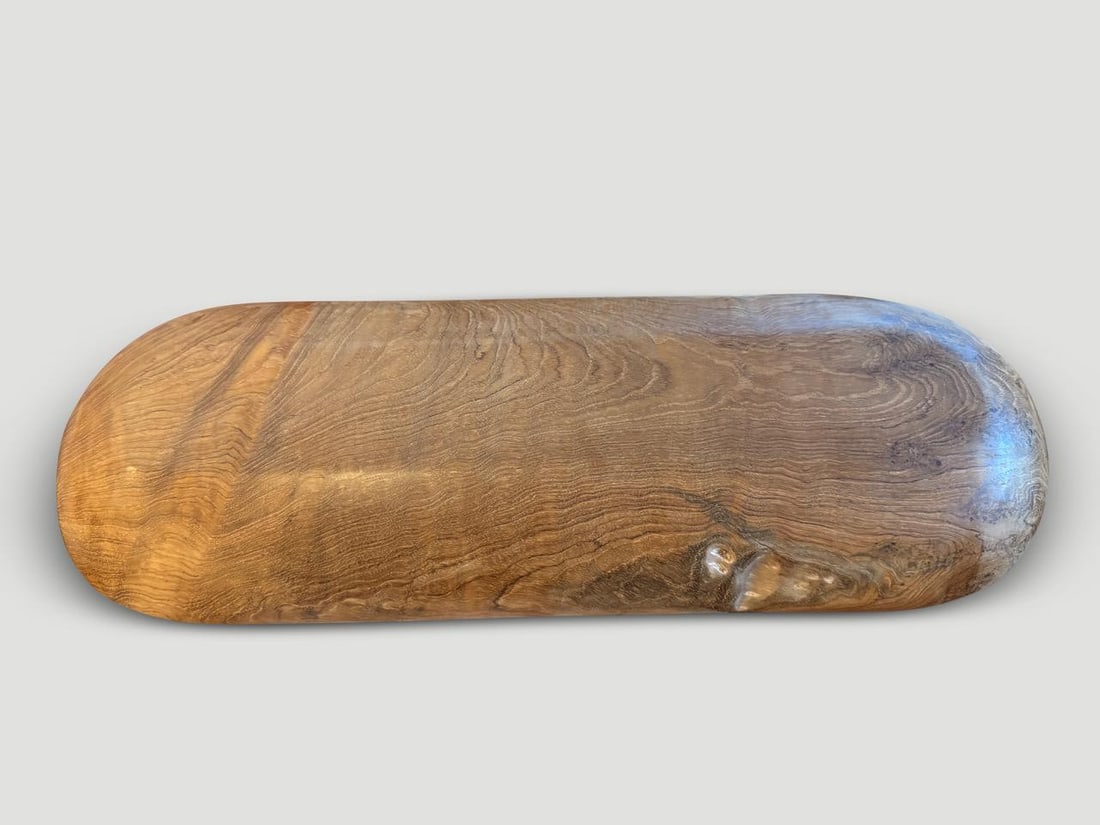 Andrianna Shamaris Oval Teak Wood Platter - 4
