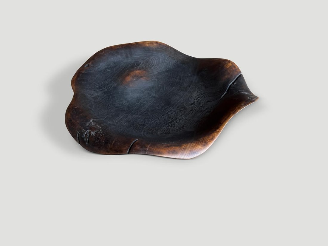 Andrianna Shamaris Charred Sculptural Bowl Or Platter - 4