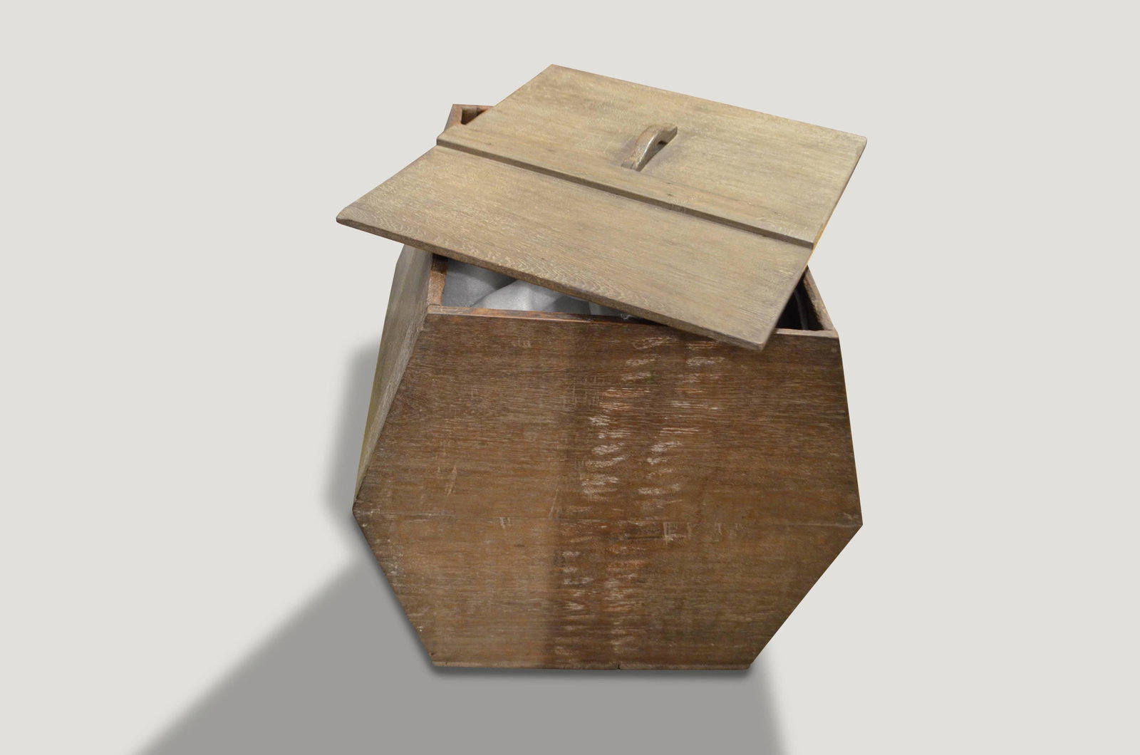Andrianna Shamaris Wabi-Sabi Teak Wood Container - 4