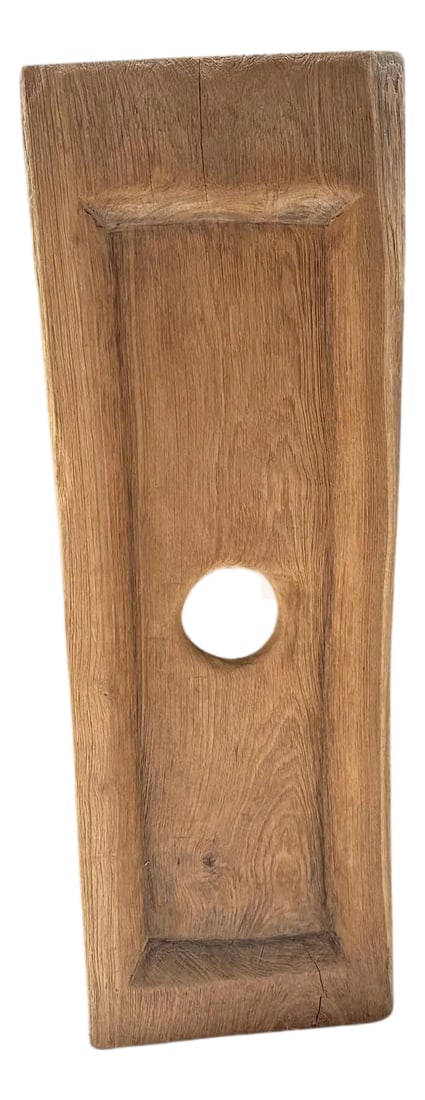 Andrianna Shamaris Minimalist Carved Teak Wood Wall Hanging or Tray (1 of 5)