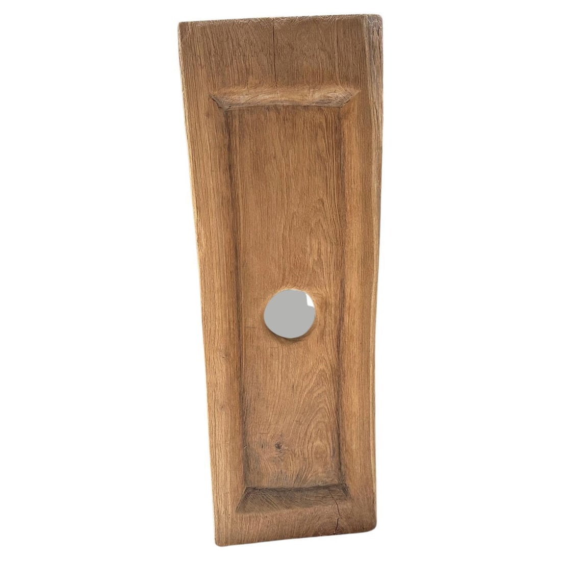 Andrianna Shamaris Minimalist Carved Teak Wood Wall Hanging or Tray - 2