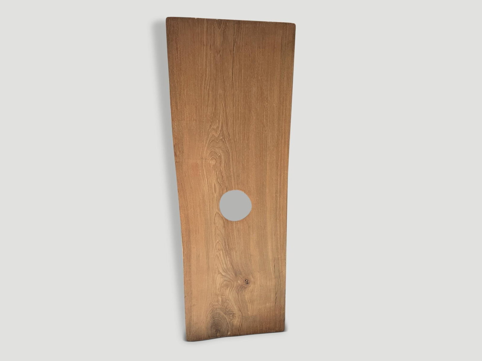 Andrianna Shamaris Minimalist Carved Teak Wood Wall Hanging or Tray - 4