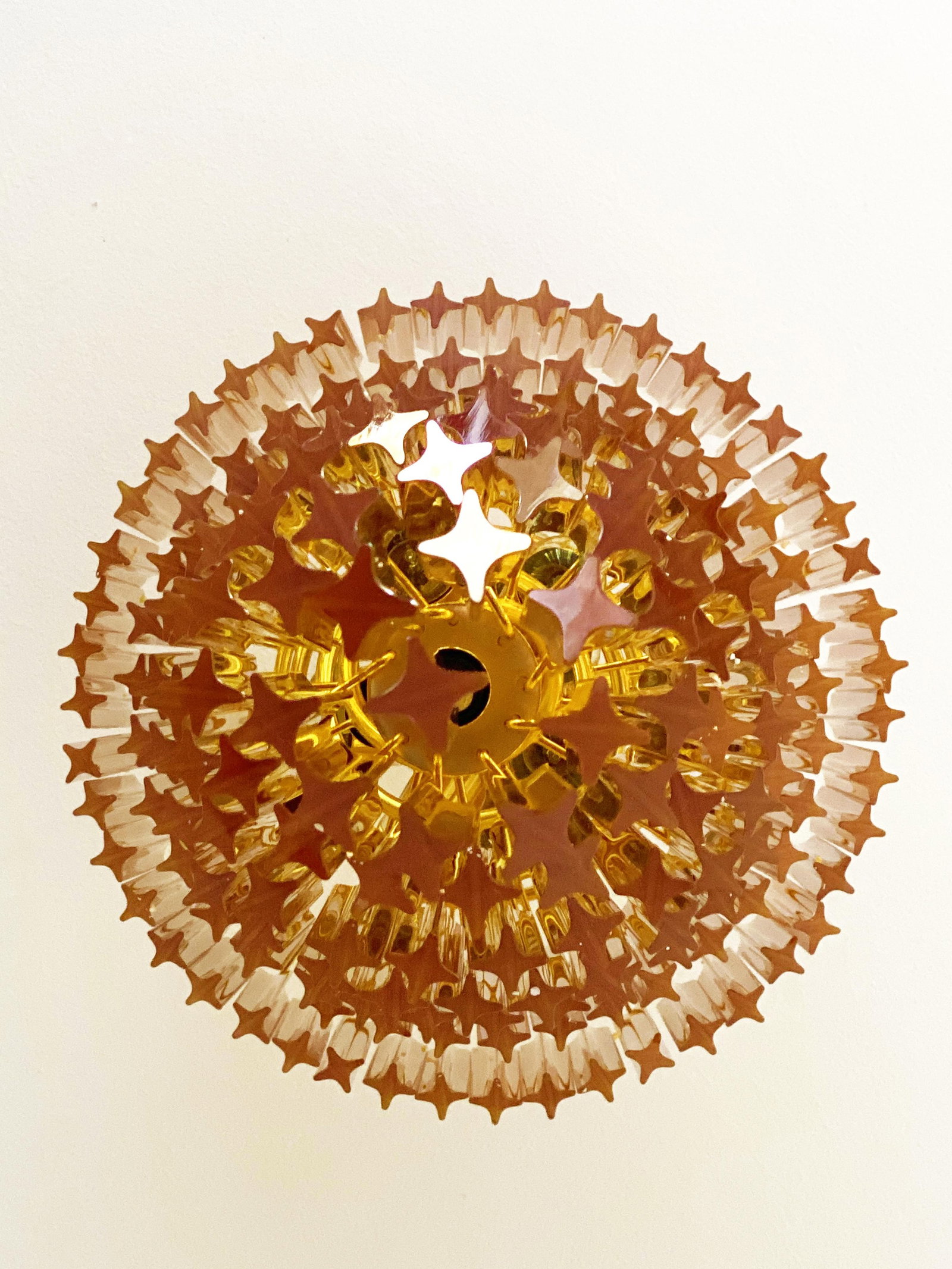Contemporary Amber "Quadriedro" Murano Glass Twister Chandelier in Venini Style - 6