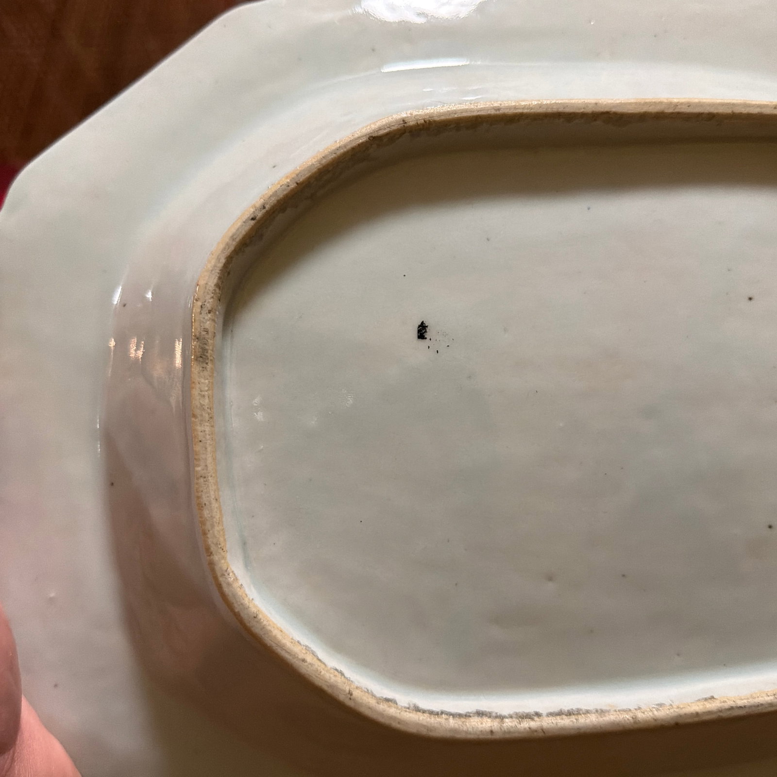 Antique Chinese Blue and White Canton Porcelain Deep Platter, Circa 1830s - 11