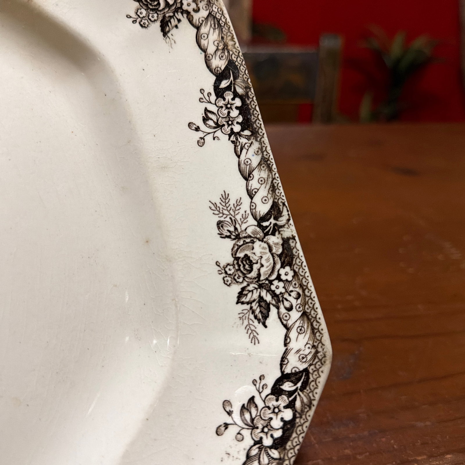 Antique Staffordshire Brown Transferware Oval Platter, Wild Horse Hunt Scene, Circa 1860s - 6
