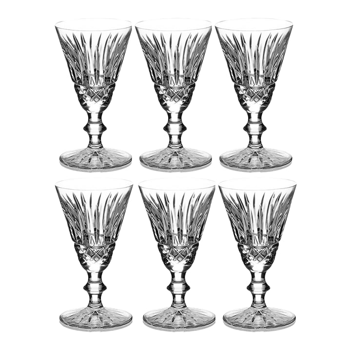 Waterford Cut Crystal Tramore Pattern Sherry Glasses - Set of 6: Set of 6 Waterford cut crystal blown glass Tramore pattern sherry glasses Height: 4 1/2 in Width: 2 1/2 in Condition: Alterations: Original Condition Unaltered Imperfections: Some Imperfections Condit