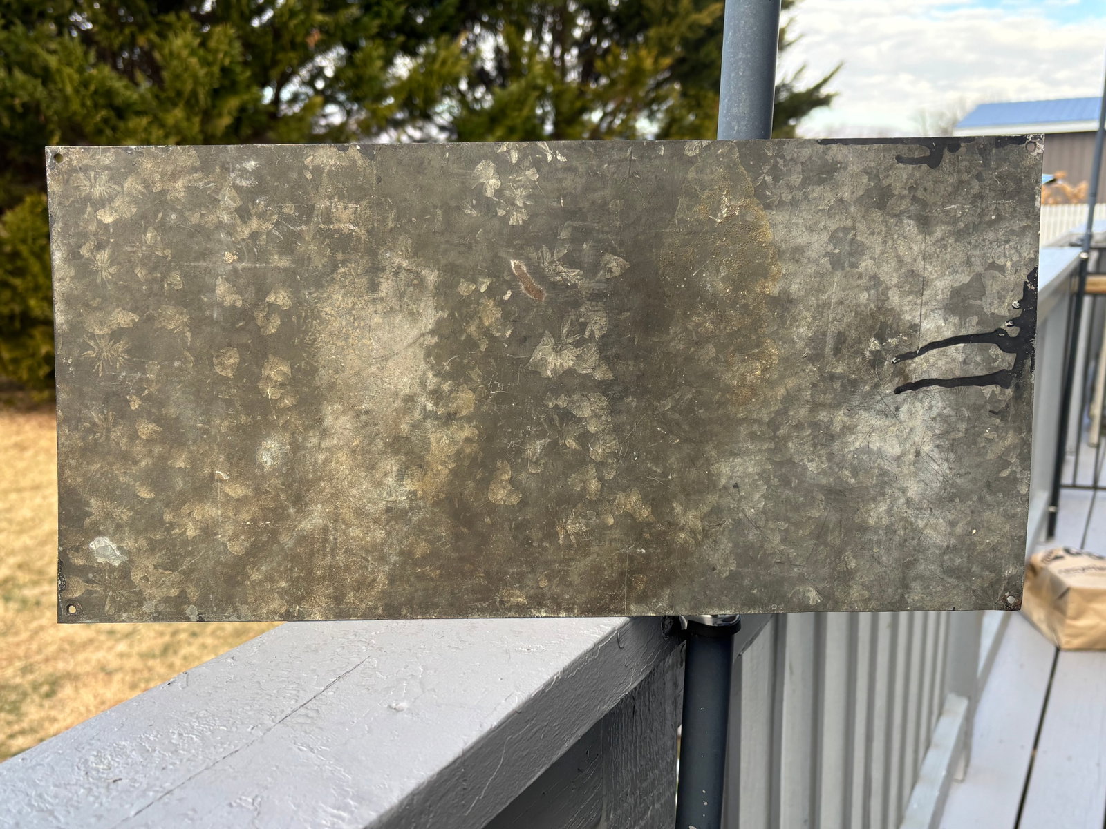Late 19th C. Metal Retail Sign - For Sale Inquire Within - 6
