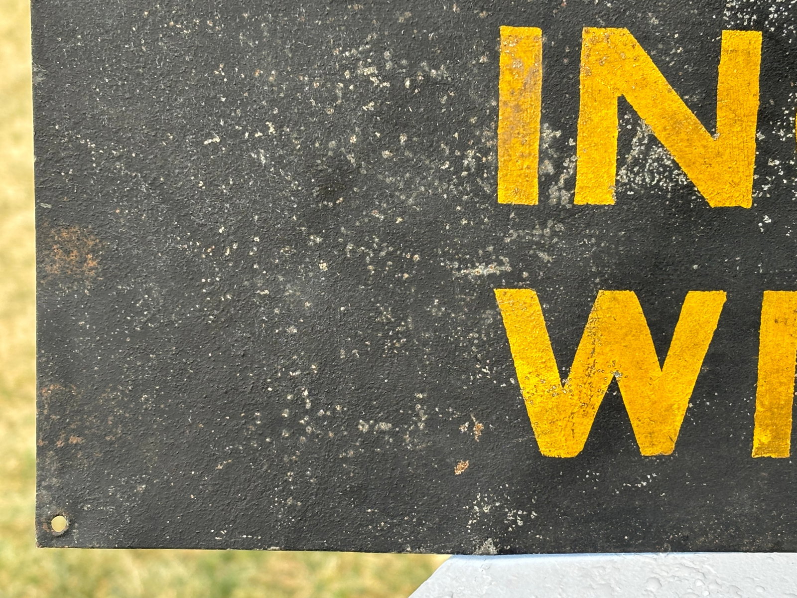 Late 19th C. Metal Retail Sign - For Sale Inquire Within - 7