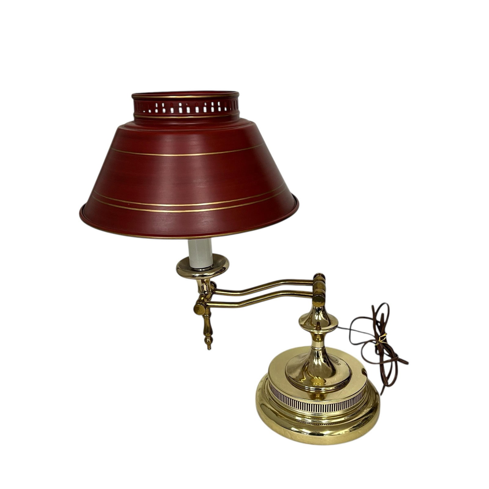Vintage Italian Tole Style Reticulating Desk Lamp - 2