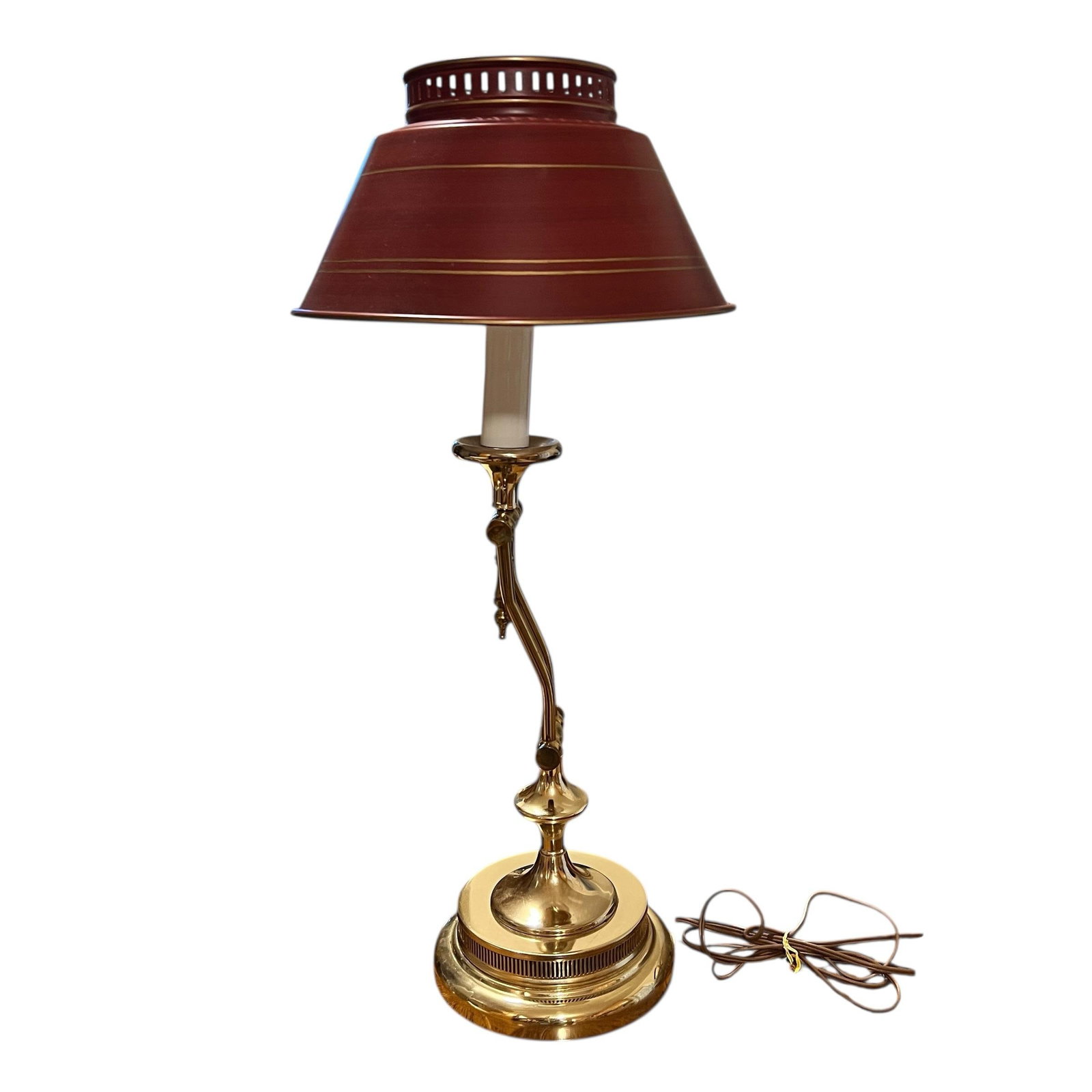 Vintage Italian Tole Style Reticulating Desk Lamp - 3