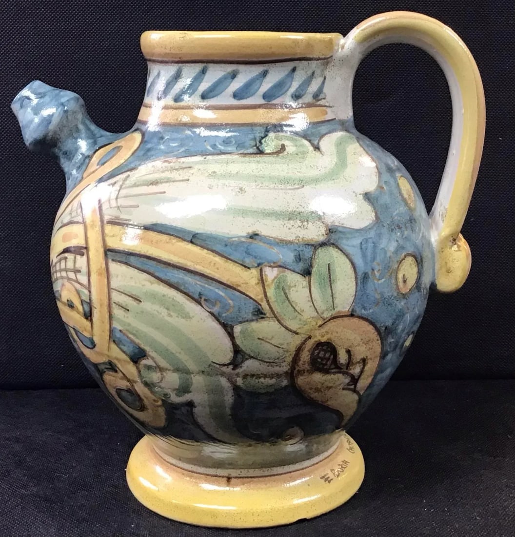 Italian Albarello Jar, Hand-Painted Italian Jug, Majolica - 4