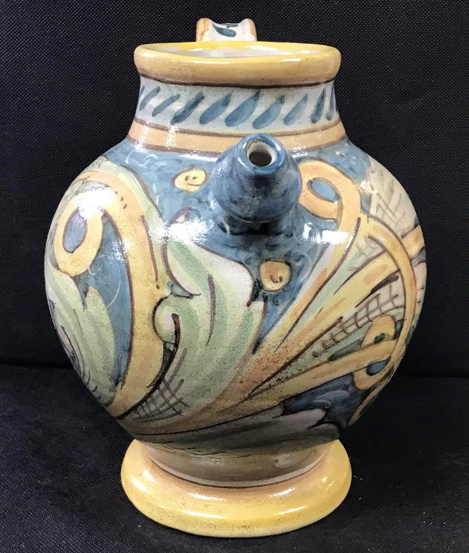 Italian Albarello Jar, Hand-Painted Italian Jug, Majolica - 5