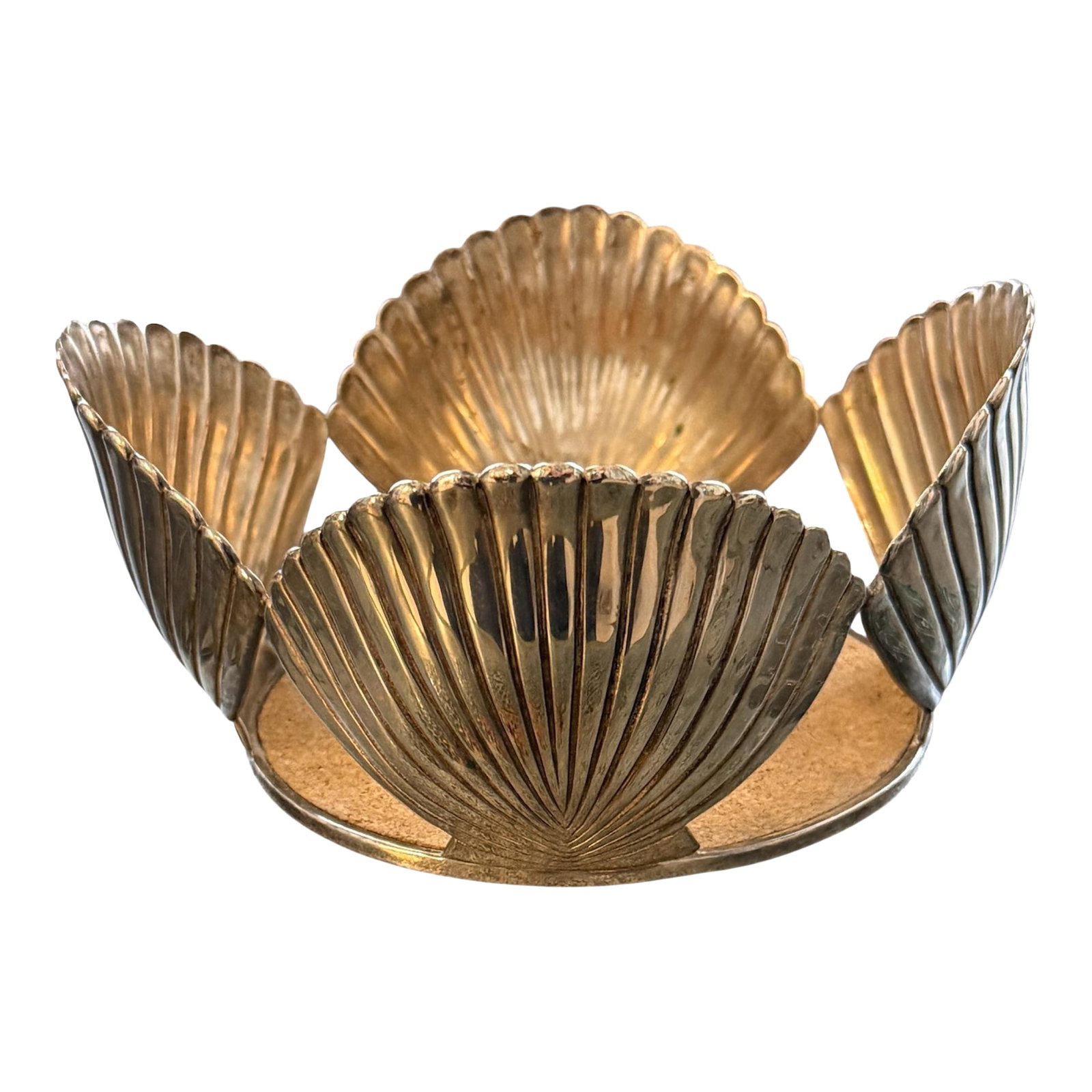 Emilia Castillo Silver Shell Shaped Wine Coaster (1 of 10)
