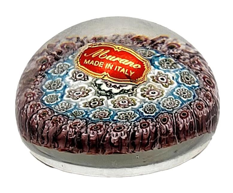 Set of 3 Murano Milifiori Paper Weights With Factory Stickers - Made in Italy - 5