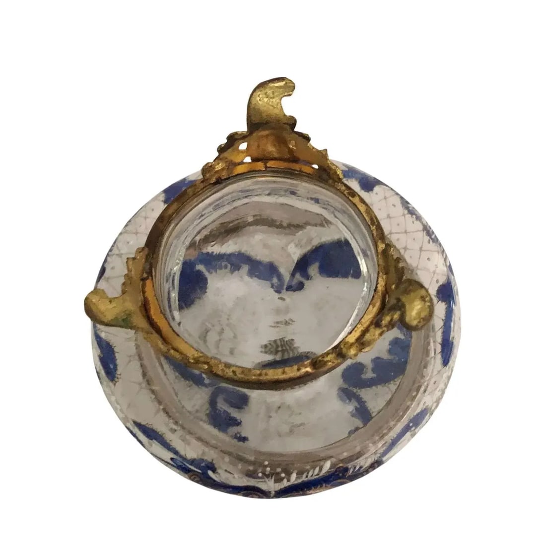 Antique French Glass and Enamel Dresser Box - 5