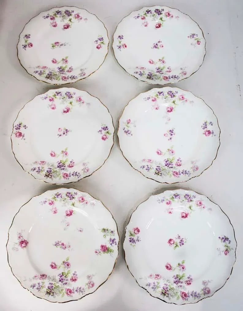 Limoges China Depose Pattern - Set of 6 Plates - 6