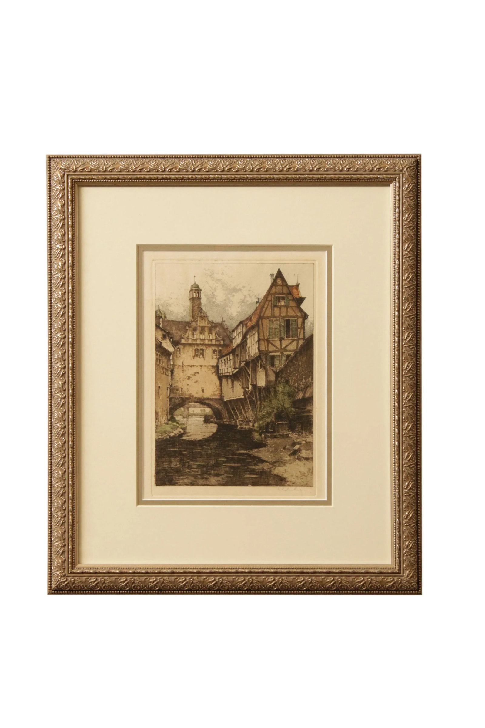 Josef Eidenberger (Austrian, 1899-1991), European Village Etching - 13